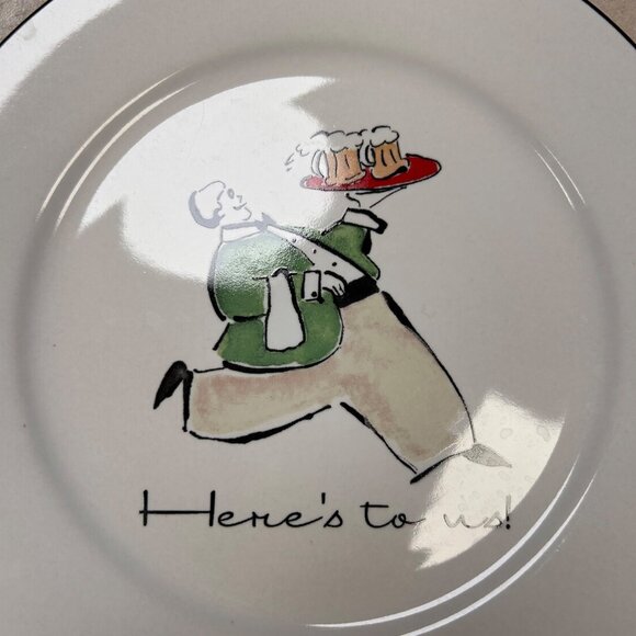 Rosanna Cheers Darling Here’s To Us Dessert Salad Plate Set of 4 Cin Cin - Picture 5 of 6